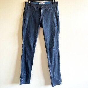J Brand Women's Coated Super Skinny Navy‎ Legging Jeans Size 28 Pants 901T289
